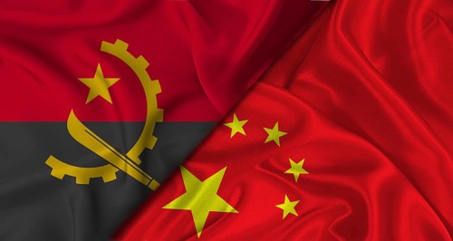 Bilateral relations between Angola and China. Flag of Angola and China