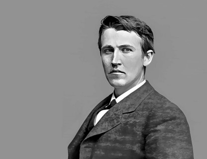 Thomas Alva Edison, 1847, 1931, American inventor, digitally edited according to a photography by