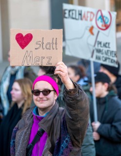 Demonstration of more than 14000 people against the AfD and the Merz-CDU and their asylum policy,