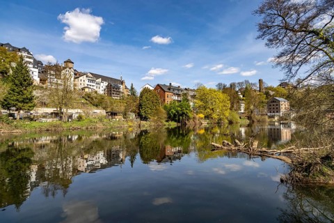 The Lahn near Weilburg, Hesse, Germany