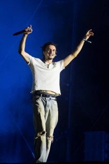 Ion Miles, rapper of the band BHZ at Highfield Festival on Friday, Störmthaler See, 14.08.2026