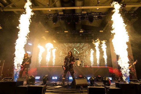 Robb Flynn (singer) and Jared MacEachern (guitarist) from Machine Head live on An Evening with,