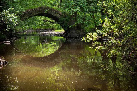 Aumatal, Germany, Greiz, Thuringia, bridge, bridge, flowing water, river, landscape, nature