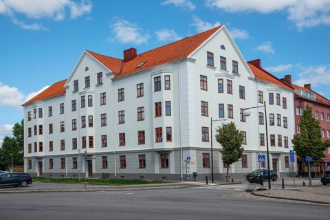 Apartment building built in 1940 in Ystad, Skåne county, Sweden, Scandinavia