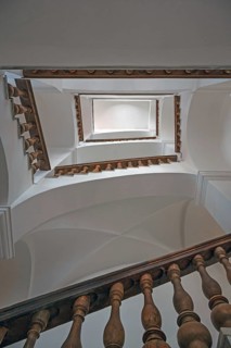 Staircase in the city palace former residential palace built in Renaissance style, Neuburg an der