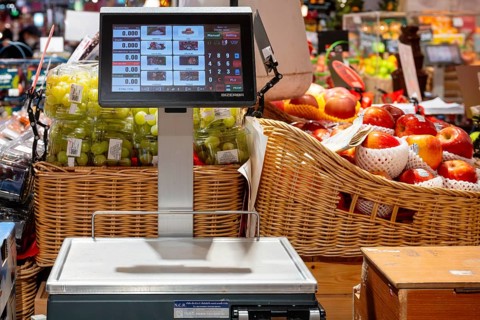 PC scale with touchscreen for fresh produce Bangkok, Thailand