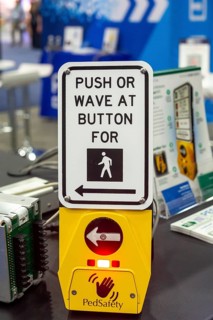 Detroit, Michigan - Companies working on automated transportation projects exhibit their work at