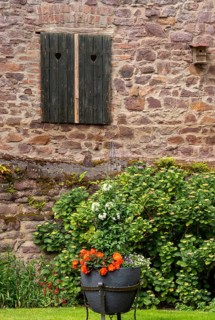 Remains of the old city wall, Dreieichenhain, Hesse, Germany