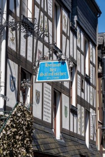 The town of St. Goarshausen on the Rhine, in the Upper Middle Rhine Valley World Heritage Site,