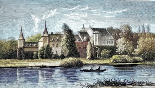 The Belgian Bornem Castle, Bornhem, officially Kasteel Marnix de Sainte Aldegonde in Flanders,