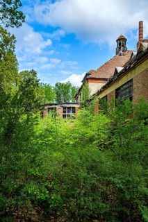 Dilapidated building in the former Pulmonary Hospital and Lost Place Heilstätte Grabowsee,