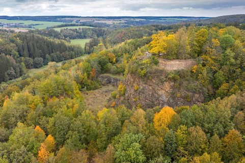 Reichenfels Castle Ruins, Reichenfels, Thuringia, Triebestal, Cultivated Landscape, Landscape,