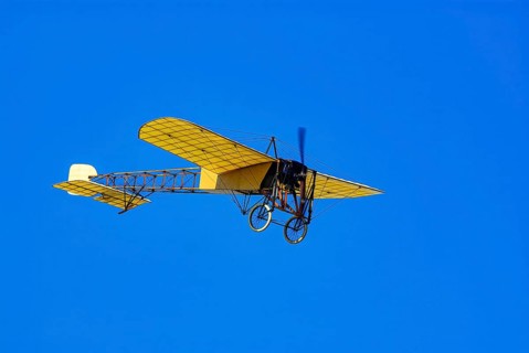 Flight demonstration of a replica Bleriot XI La Manche by Mikael Carlson as part of the 16th