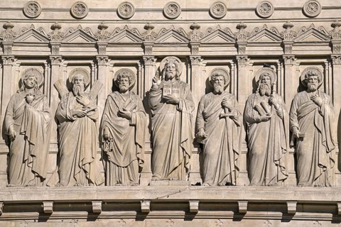 Église Saint-Augustin, 19th century catholic church, detail, boulevard Malesherbes, Paris,