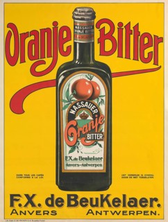 Advertising poster, beverage advertising, outdoor advertising for Oranje Bitters from the De