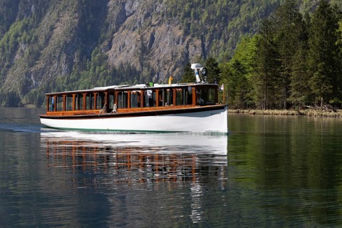 Boat trip on Lake Königssee, Berchtesgaden National Park, Germany