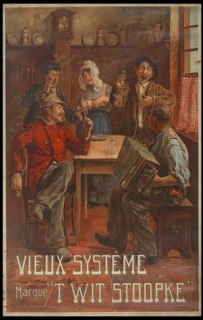 Advertising poster, beverage advertisement, original poster by Ernest Godfrinon from 1906 for Vieux
