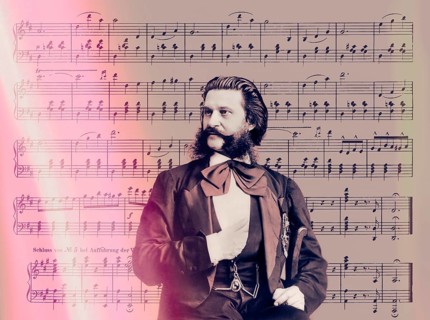 Johann Baptist Strauss II, 1825 – 1899, Austrian composer and violinist, 1879, digitally edited,