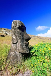 South America, Chile, Pacific, Moais on Easter Island, Ranu Raraku, Rano Raraku, Easter Islands,
