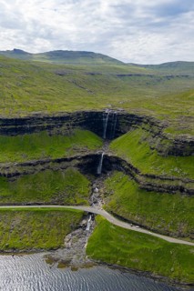 Fossa waterfall, Streymoy island, Faroe Islands, Denmark