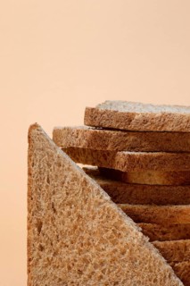 Stacked whole grain toast bread, whole grain toast bread