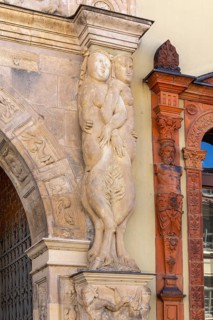 Detail, relief, Fürstenhof, Wismar, Mecklenburg-Western Pomerania, Germany