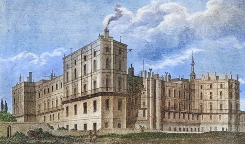 Castle of St Germain-en-Laye, France, Historical, digitally restored reproduction from a 19th