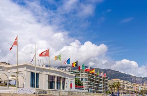 French Riviera, Menton Casino, a gambling and entertainment complex in Menton Cote D Azur