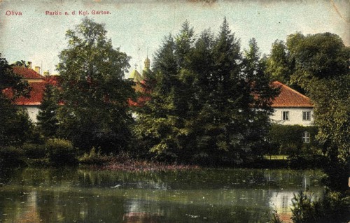 In the Royal Garden of Oliva in West Prussia, today Oliwa in Danzig, Poland, around 1913, authentic