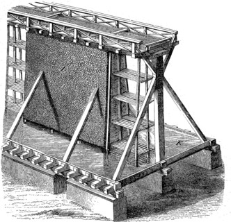 Gradierhaus, Gradierwerk, Leckwerk, is a facility for salt extraction, in 1870, historical, digital