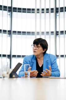 Saskia Esken, Bundesvorsitzende der SPD, aufgenommen im Rahmen eines Interview mit dem RND in