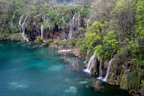 Waterfall, Plitvice Lakes National Park, Plitvicka Jezera, Lika-Senj, Croatia