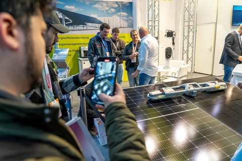 Cleaning technology for solar systems, at the Solar Solutions Düsseldorf trade fair, over 250
