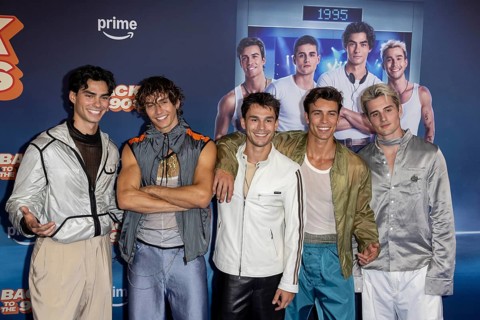 Luis Freitag, Bene Schulz, Tim Schäcker, Jacob Rott, Julien Brown from The Elevator Boys - Premiere