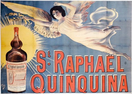 Advertising poster, beverage advertisement, poster for the French aperitif St. Raphaël Quinquina,