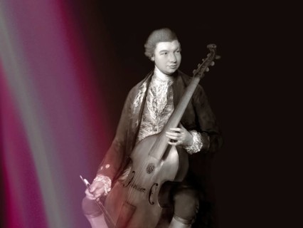 Carl Friedrich Abel, 1723? – 1787, German composer, digitally edited according to a painting by