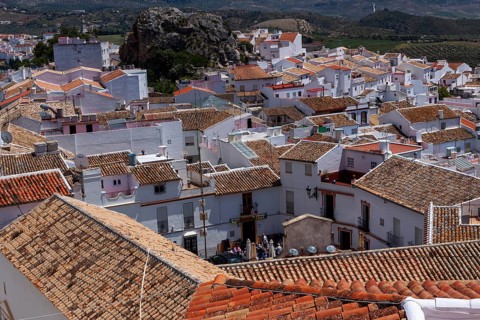 Houses in the old town centre, Olvera, Andalusia, Spain