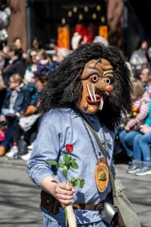 Participants dressed up as jesters from the guest canton of Schwyz, jesters' symposium of the
