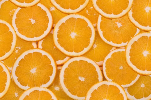 Healthy eating and vitamins with oranges (orange slices, Studio, Vienna, Austria)