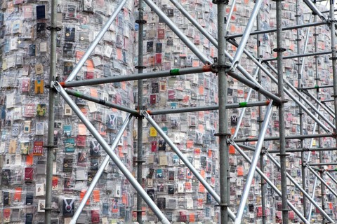 'The Parthenon of Books' by the Argentinian conceptual artist Marta Minujin, banned books,