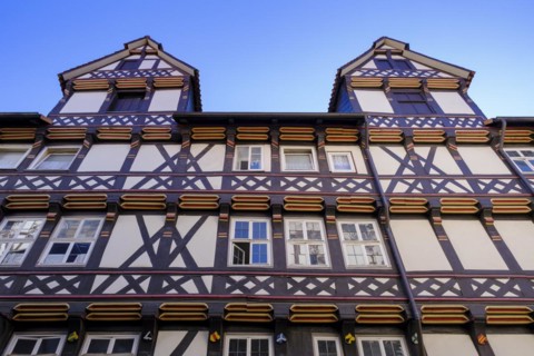Half-timbered houses in the old town, Deutsche Fachwerkstrasse, Hannoversch Münden, Hann. Münden,