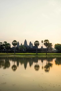 Angkor Wat, sunrise, Angkor, UNESCO World Heritage Site, Siem Reap, Cambodia, Indochina, Southeast