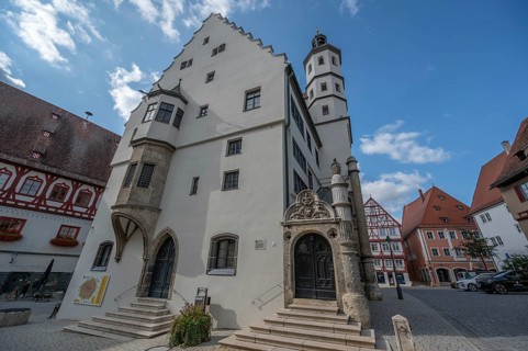 Town hall, 14th century, built, Marktplatz 1, Nördlingen, Bavaria, Germany