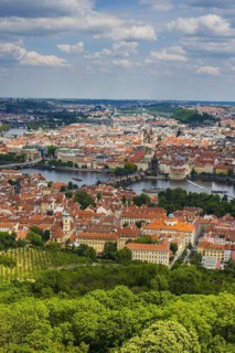 Panorama from Petrin, Prague, Bohemia, Czech Republic