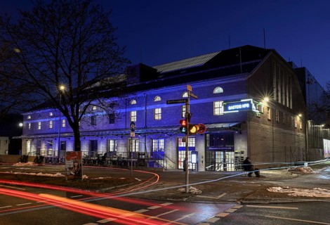 Gasteig HP8, blue hour, cultural center, concert hall, blue hour, Munich-Sendling, Upper Bavaria,