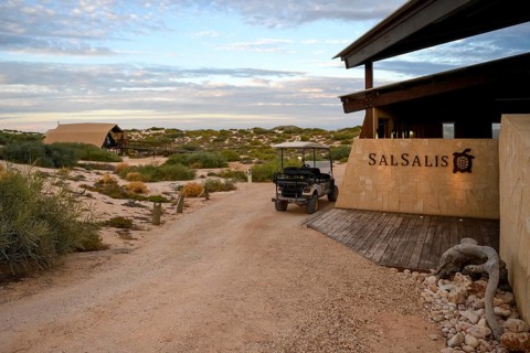 Luxury tourist camp, Sal Salis, Cape Range National Park, Ningaloo Reef, near Exmouth, Western