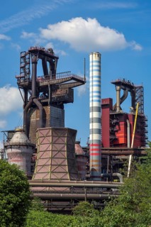 Duisburg, Ruhr area, North Rhine-Westphalia, Germany, ThyssenKrupp Steel steelworks, here blast