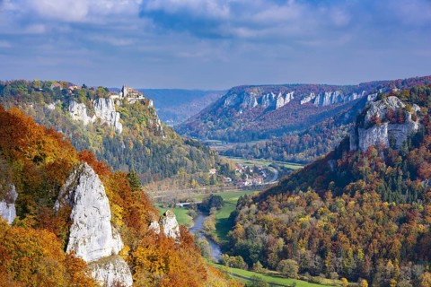 Werenwag Castle, Upper Danube nature park Park, Swabian Alb, Baden-Württemberg, Germany