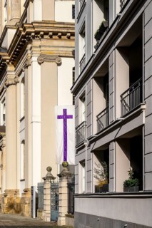 Access to the Parochial Church in the monastery quarter on Alexanderplatz, Berlin, Germany