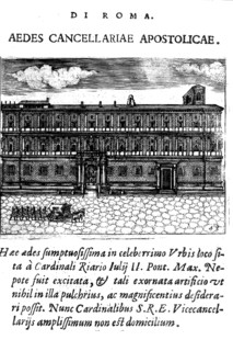 Il Palazzo della Cancellaria, Palace in the historic centre of Rome, Italy, Historical, digitally